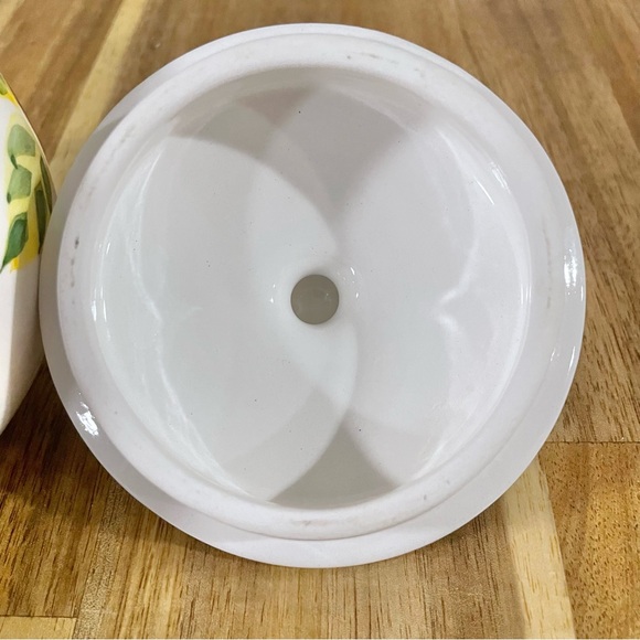 Artist’s Touch Orchard Jubilee Painted Fruit Sugar Bowl Pottery Lidded Jar - Picture 11 of 13